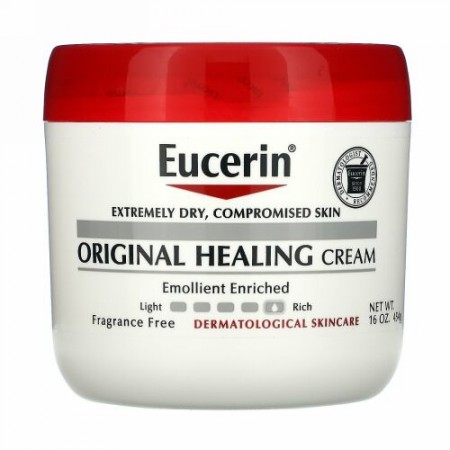 Eucerin, オリジナルヒーリングクリーム、極度に乾燥したダメージ肌用、無香料、454 g