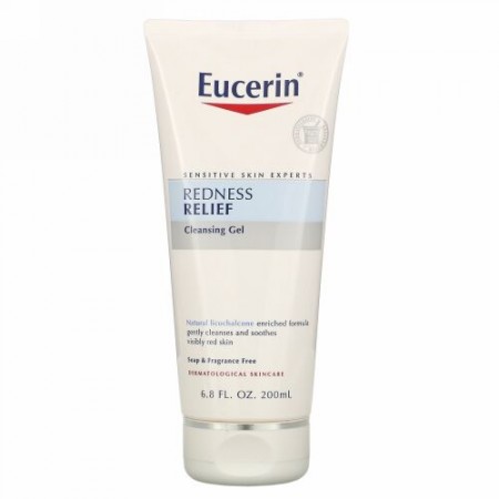 Eucerin, レッドネスリリーフ、クレンジングジェル、無香料、200ml（6.8fl oz）