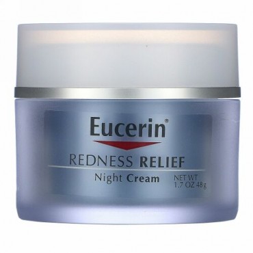 Eucerin, 皮膚の発赤を緩和、皮膚科学のスキンケア、ナイトクリーム、1.7オンス（48 g）