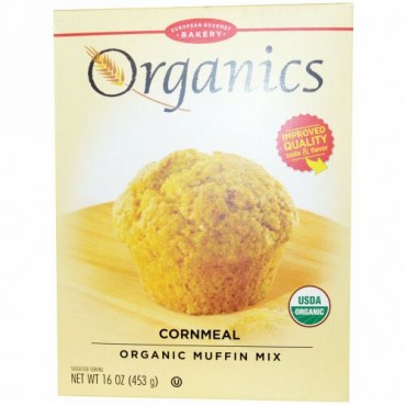European Gourmet Bakery, オーガニック、 コーンミール マフィン ミックス、 16 oz (453 g) (Discontinued Item)