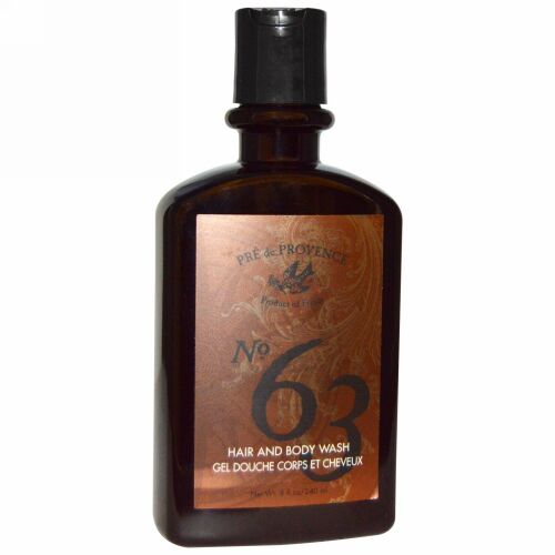 European Soaps, Pre De Provence, No.63,Men's Shower Gel, 8 fl oz (240 ml) (Discontinued Item)