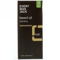 Every Man Jack, ビアードオイル、保湿、サンダルウッド、1液体オンス（30 ml） (Discontinued Item)