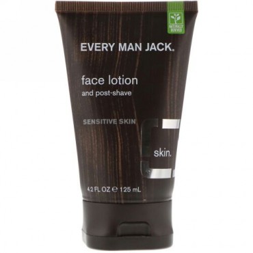 Every Man Jack, Face Lotion, Sensitive Skin, Fragrance Free, 4.2 fl oz (125 ml) (Discontinued Item)
