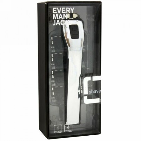 Every Man Jack, マニュアルレイザー、 シルバー、 1 レイザー、 4 カートリッジ (Discontinued Item)