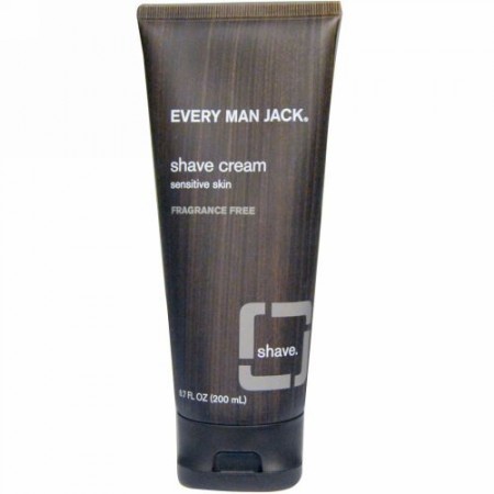 Every Man Jack, シェイブクリーム, 敏感肌, 無香料, 6.7 液量オンス (200 ml) (Discontinued Item)
