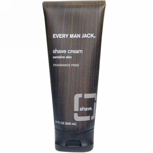 Every Man Jack, シェイブクリーム, 敏感肌, 無香料, 6.7 液量オンス (200 ml) (Discontinued Item)