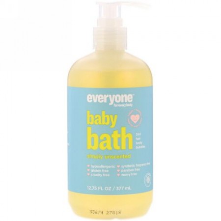Everyone, Baby Bath, Simply Unscented, 12.75 fl oz (377 ml) (Discontinued Item)