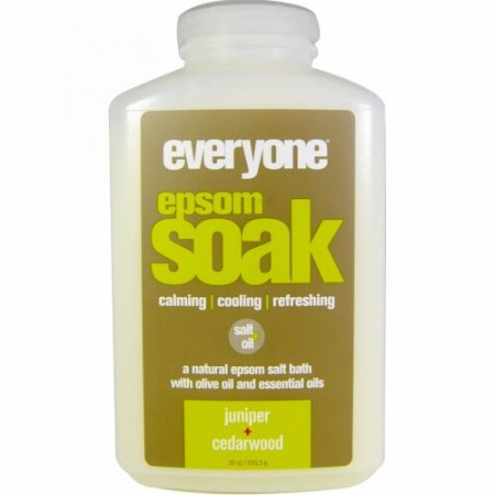 Everyone, エプソム ソーク、ジュニパー +シダーウッド、30 oz (850.5 g) (Discontinued Item)