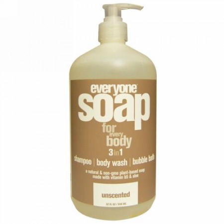 Everyone, ソープ フォー エブリボディー 3イン1、無香料、32 fl oz (946 ml)