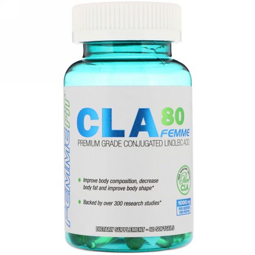 FEMME, CLA80 フェム、プレミアムグレードCLA、1,000 mg、ソフトジェル60粒