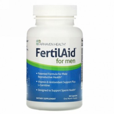 Fairhaven Health, フェアヘブンヘルス, FertilAid for Men, 90 ベジカプセル