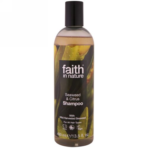 Faith in Nature, シャンプー、全ての髪質向け、海草＆シトラス、13.5液体オンス（400ml） (Discontinued Item)