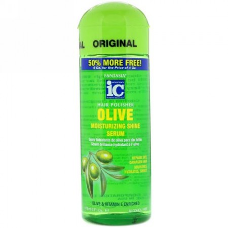 Fantasia, IC、ヘアポリッシャー、モイスチャライジングシャインセラム、オリーブ、6液量オンス (178 ml) (Discontinued Item)