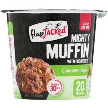 FlapJacked, Mighty Muffin with Probiotics, Cinnamon Apple, 1.94 oz (55 g) (Discontinued Item)