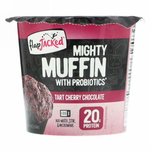 FlapJacked, Mighty Muffin, with Probiotics, Tart Cherry Chocolate, 1.94 oz (55 g) (Discontinued Item)