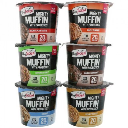 FlapJacked, マイティーマフィン、バラエティーパック、6パック、各55 g (Discontinued Item)