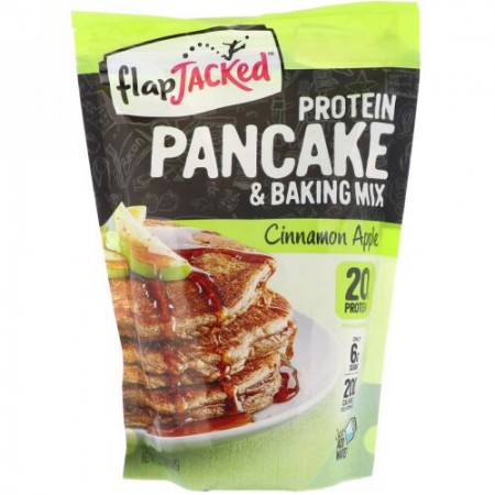 FlapJacked, プロテインパンケーキ＆ベーキングミックス、シナモンアップル、340g（12oz） (Discontinued Item)