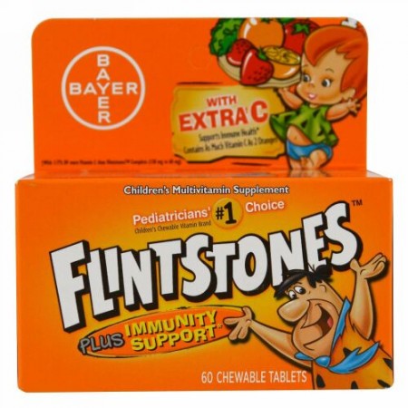 Flintstones, 子供用マルチビタミンサプリメント、 フルーツフレーバー、 60 チュアブルタブレット