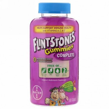 Flintstones, グミーズ・コンプリート、子供用マルチビタミンサプリメント、グミ180 個