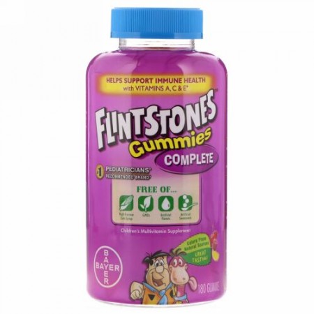 Flintstones, グミーズ・コンプリート、子供用マルチビタミンサプリメント、グミ180 個