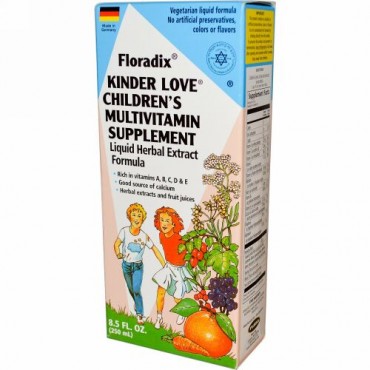 Flora, フローラディックス、 キンダーラブ、 子供用マルチビタミンサプリメント、 8.5液量オンス (250 ml) (Discontinued Item)