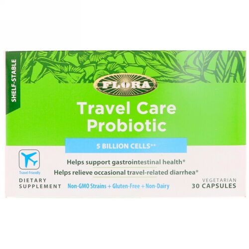 Flora, Travel Care Probiotic, 5 Billion, 30 Vegetarian Capsules (Discontinued Item)