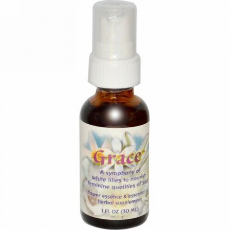 Flower Essence Services, グレース, フラワーエッセンス & エッセンシャルオイル, 1 液量オンス (30 ml)