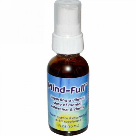 Flower Essence Services, マインド-フル、フラワーエッセンス & エッセンシャルオイル、1 fl oz (30ml)