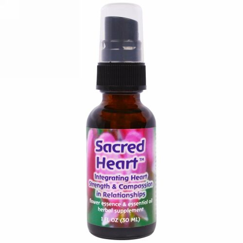 Flower Essence Services, セイクリッド・ハート, フラワーエッセンス & エッセンシャルオイル, 1 液量オンス (30 ml)