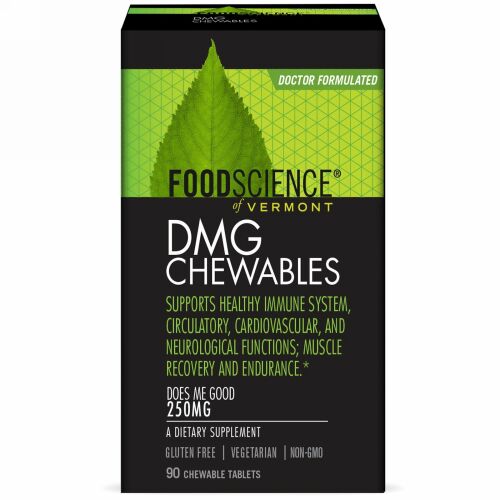 FoodScience, DMGチュアブル、250 mg、 チュアブル錠90錠