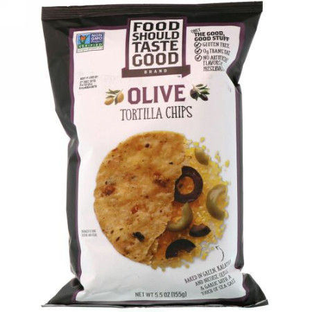 Food Should Taste Good, Tortilla Chips, Olive, 5.5 oz (155 g) (Discontinued Item)