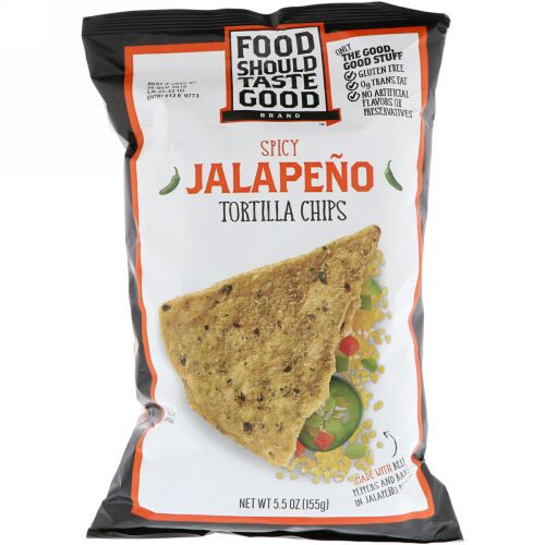 Food Should Taste Good, トルティーヤチップス、スパイシーハラペーニョ、5.5 oz (155 g) (Discontinued Item)