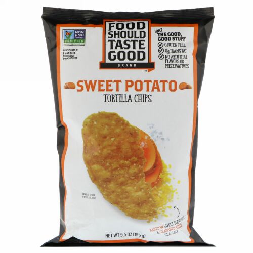 Food Should Taste Good, トルティーヤチップス、サツマイモ、155g（5.5oz） (Discontinued Item)