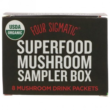 Four Sigmatic, スーパーフード・マッシュルームサンプラーボックス、マッシュルームドリンク8パック (Discontinued Item)
