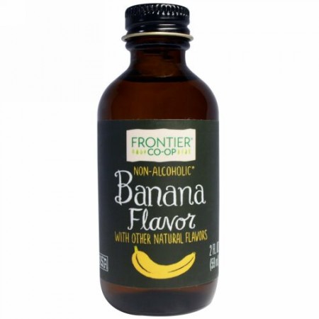 Frontier Natural Products, バナナフレーバー アルコール不使用, 2 オンス (59 ml)