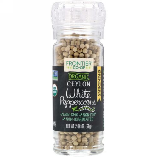 Frontier Natural Products, オーガニック セイロン産白ショウの実, 2.08 オンス (59 g) (Discontinued Item)