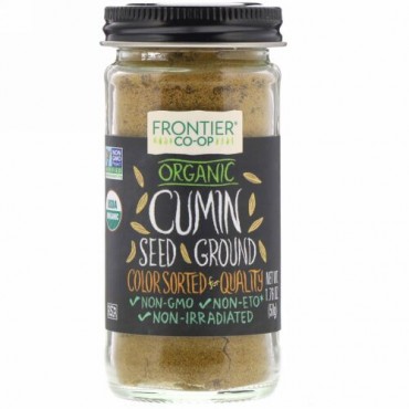 Frontier Natural Products, オーガニック クミンの種, 粉末状, 1.76 オンス (50 g)