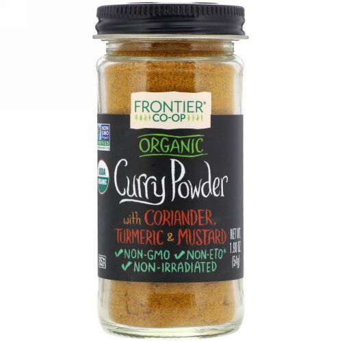 Frontier Natural Products, オーガニック カレー パウダー, 食塩不使用 ブレンド, 1.90 オンス (54 g)