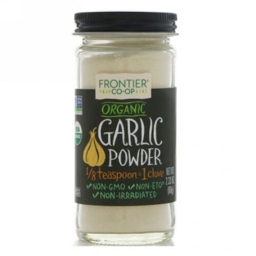 Frontier Natural Products, オーガニック ガーリック パウダー, 2.33 オンス (66 g)