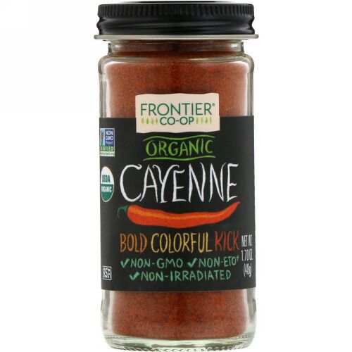 Frontier Natural Products, オーガニック, 赤唐辛子（カイエン＝Cayenne）, 粉挽き, 1.70オンス（48 g） (Discontinued Item)