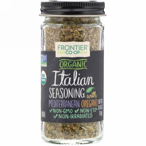 Frontier Natural Products, オーガニック 地中海産オレガノ入りイタリアン調味料, 0.64 オンス (18 g)