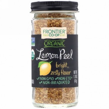 Frontier Natural Products, オーガニック レモンピール, 顆粒, 1.70 オンス (47 g)