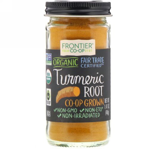 Frontier Natural Products, オーガニック ターメリックの根, 1.41 オンス (40 g)