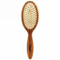 Fuchs Brushes, アンバサダー ヘアブラシ、バンブー ラージ オーバル ウッド ピンズ、1本
