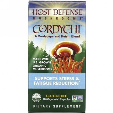 Fungi Perfecti, Cordychii, Supports Stress & Fatigue Reduction, 120 Vegetarian Capsules