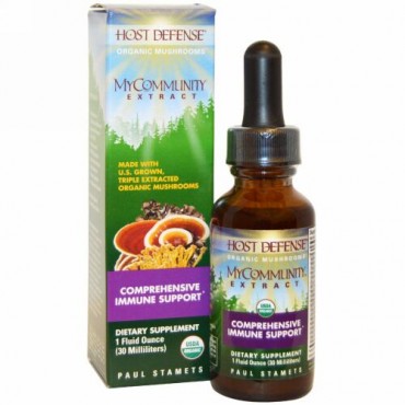 Fungi Perfecti, マイコミュニティエキス 総合免疫サポート 1液量オンス(30 ml)