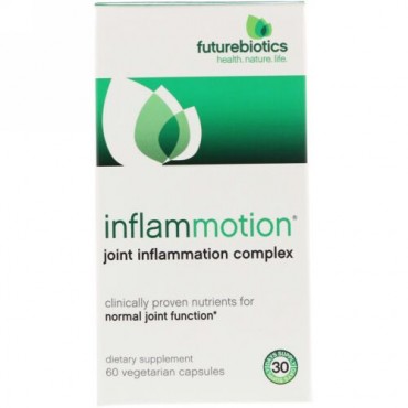 FutureBiotics, インフラムモーション（InflamMotion）、ジョイントインフラメーション コンプレックス、植物性カプセル60粒