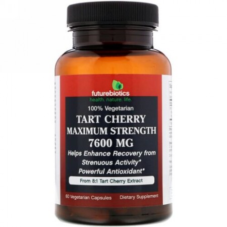 FutureBiotics, Tart Cherry, Maximum Strength, 7,600 mg, 60 Vegetarian Capsules (Discontinued Item)