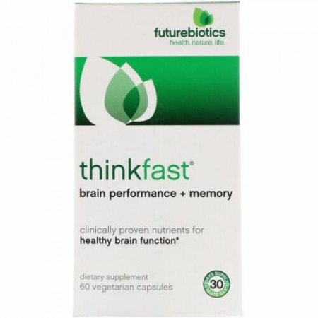 FutureBiotics, ThinkFast、脳の働き  + 記憶、ベジキャップ 60錠
