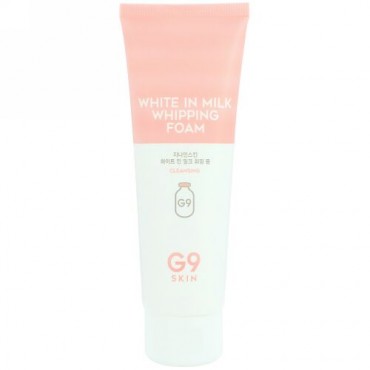 G9skin, ホワイトインミルク・ホイップフォーム、120 ml